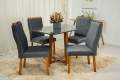 Mesa de Jantar Pedro 120x80 c/ 4 cadeiras Lisboa veludo - 1.13 - RF 6