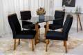 Mesa de Jantar Pedro 120x80 c/ 4 cadeiras Lisboa veludo - 1.13 - RF 1