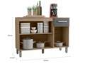 Balcão de Cozinha Siena - 1.20m - 2.6 - LD 5