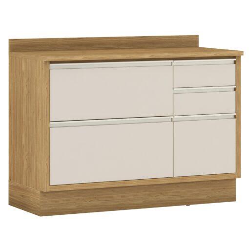Balcão 1P 4G Lisboa Freijó/Off White 100%MDF – ITATIAIA - 1,20m - 7.4/TD 7.1/RN