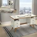 Mesa de Escritório C720VW  100% MDF – 1,35m DALLA COSTA - 8.5/TD 1