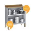 Balcão Cozinha Paris 2 Portas - 80cm - Sallêto - 2.3/LD 3