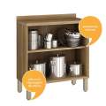 Balcão Cozinha Paris 2 Portas - 80cm - Sallêto - 2.3/LD 6