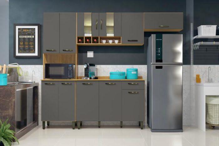 Cozinha 4 peças 11 P 1 G - Zafira - 2,50 m - Valdemoveis - 8.3/TRA