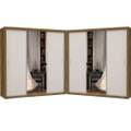 Closet Veneza/Clara Plus 1,85x1,85 - Cinamono/Branco – CARIOCA MÓVEIS - 1.58 - TD 1
