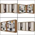 Closet Veneza/Clara Plus 1,85x1,85 - Cinamono/Branco – CARIOCA MÓVEIS - 1.58 - TD 4