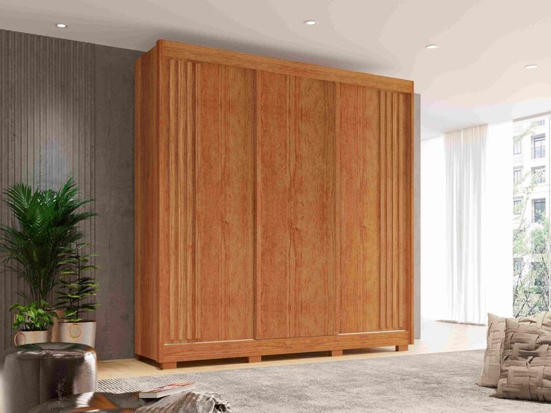 Roupeiro Guarda-Roupa Atenas 3P 4G 2,20m 100% MDF - Salleto - 1.26/SR