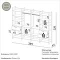 Closet 4 Torres TW406  - 2,89m - Off White/Freijó – 100% MDF -  DALLA COSTA -  1.54 - TD 3