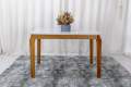 Mesa de Jantar Alegra Tampo Vidro Off 120×80 C/ 4 Cadeiras Diamante Linho - 1.2 - RF 6