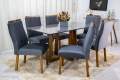 Mesa de Jantar Pedro 160×80 6 Cadeiras Lisboa Assento Veludo  Madeira Maciça - 1.73 - RF 4