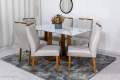 Mesa de Jantar Pedro 160×80 6 Cadeiras Lisboa Assento Veludo  Madeira Maciça - 1.73 - RF 8