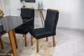 Mesa de Jantar Pedro 160×80 6 Cadeiras Lisboa Assento Veludo  Madeira Maciça - 1.73 - RF 10
