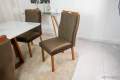 Mesa de Jantar Pedro 160×80 6 Cadeiras Lisboa Assento Veludo  Madeira Maciça - 1.73 - RF 12
