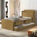 CAMA TAMIRES SOLTEIRO CABECEIRA BAÚ + AUXILIAR MILI 2 GAVETAS MDF – 106x98x220cm - VJ MÓVEIS - 5.2 - TD - 7.3 - PR 1