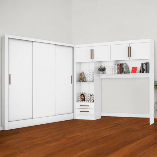 Modulado 4P + Guarda-Roupa 3P Dubai/Santiago – Carioca Móveis - 1.05 - TD
