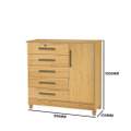 CÔMODA VITÓRIA C/ CHAVE 5 GAVETAS E SAPATEIRA 1 PORTA - 99 CM - RUD RACK - 3.0/RF/LD 7