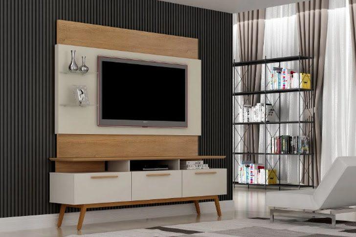 CONJUNTO BANCADA SÃO PAULO E PAINEL TURIM P/ 60" 3 PORTAS - 200 CM - VALDEMÓVEIS - 7.4 - TRA