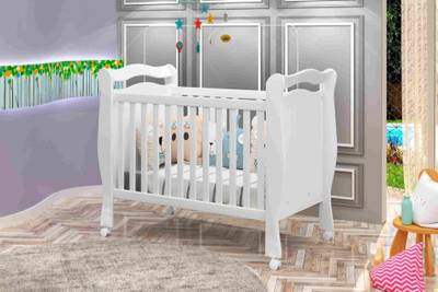 Berço Mini Cama Alvin 100% MDF - J&A Móveis - 0,79m - 5.5/SR
