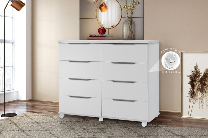 Cômoda Athenas 8G 121cm 100% MDF - RUD RACK - 5.9/PR