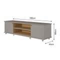 BANCADA NEVADA P/ 60" MDF 2 PORTAS CORRER - 180 cm - PERMOBILI - 3.9 - TRA 3