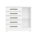CÔMODA VITÓRIA C/ CHAVE 5 GAVETAS E SAPATEIRA 1 PORTA - 99 CM - RUD RACK - 3.0/RF/LD 3
