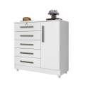 CÔMODA VITÓRIA C/ CHAVE 5 GAVETAS E SAPATEIRA 1 PORTA - 99 CM - RUD RACK - 3.0/RF/LD 2