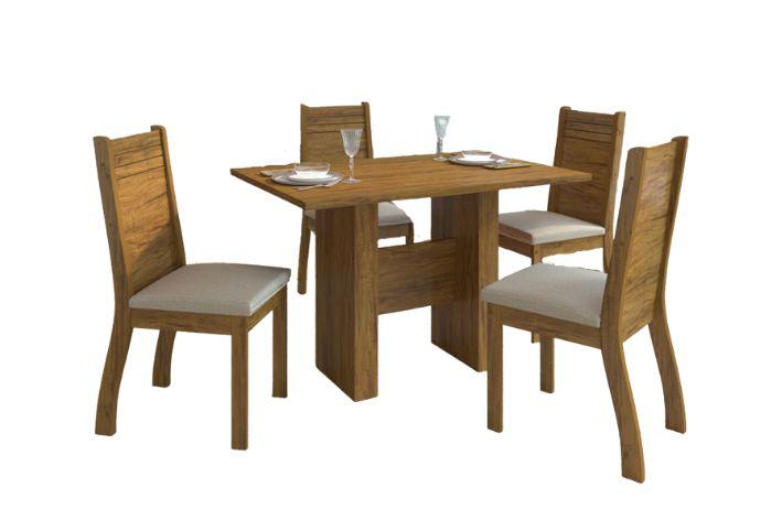 MESA DUNA/QUICK 120x80 + 4 CADEIRAS NAPOLE - VIERO - 7.1 - RN