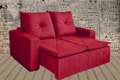 Estofado 1,60m Sofa Retratil Recl Paris 2x80  Suede Vermelho  Vicam 8.5 - SR 2