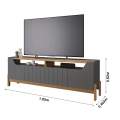 BANCADA MOEMA P/ 70" MDF 4 PORTAS - 185cm - PERMOBILI - 3.9 - TRA - 3.8 - PR 4.0/RF 5