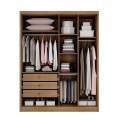 ROUPEIRO GUARDA ROUPA MODERNI PLUS/RIZON 4 PORTAS 3 GAVETAS S/ESPELHO NOVO HORIZONTE 100% MDF - 164,6cm - 1.07/TRA/1.05/RN/RF 4
