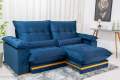 Sofá Retrátil Reclinável Ibis 2.30m Veludo - D33 e Molas Ensacadas - 2.43 - RF 8