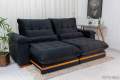 Sofá Retrátil Reclinável Ibis 2.30m Veludo - D33 e Molas Ensacadas - 2.43 - RF 1