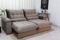 Estofado Sofá Retrátil/Reclinável Ibis Veludo 2.50m - D33 e Molas Ensacadas - 2.54 - RF 12