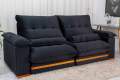 Estofado Sofá Retrátil/Reclinável Ibis Veludo 2.50m - D33 e Molas Ensacadas - 2.54 - RF 3