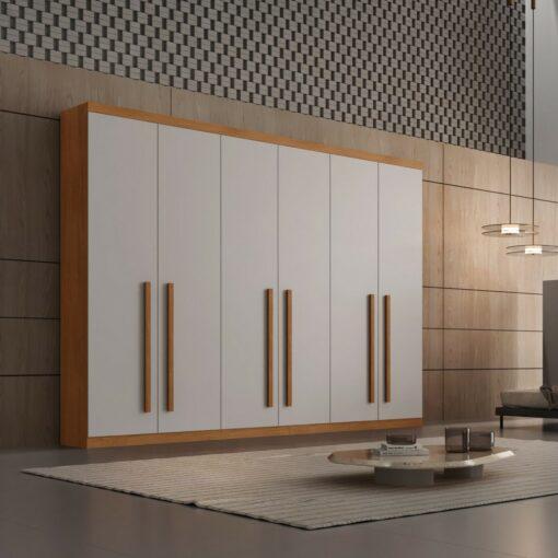 Roupeiro GR 6P Pernambuco Rufato 100%MDF - 2,73m - 1.5/TD