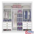 Roupeiro 2P6G Cancun Ripado D'Doro 100%MDF - 2.20m - 1.6/RF 6