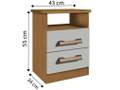 Criado/Mesa de Cabeceira Firenze 2G - 0,43cm - 1.3/LD 6