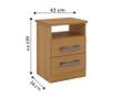 Criado/Mesa de Cabeceira Firenze 2G - 0,43cm - 1.3/LD 4