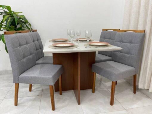 MESA DE JANTAR HELO 1,20m x 0,90m + 4 CADEIRAS - POLIMAN - 9.0 - LD