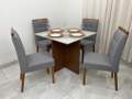 Mesa de Jantar Helo 0.90×0.90m + 4 Cadeiras Londres - 8.8 - LD 1