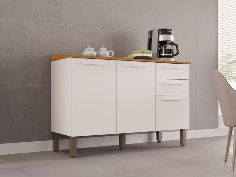 Balcão de Cozinha New Valência - 1,20m - Salleto - 2.6 - LD/SR/TD