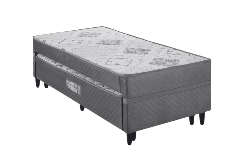 Cama Box Solteiro com Auxiliar Prestige Molas Ensacadas - 188x88x60cm - Ecotec - 5.8 - PR/LD
