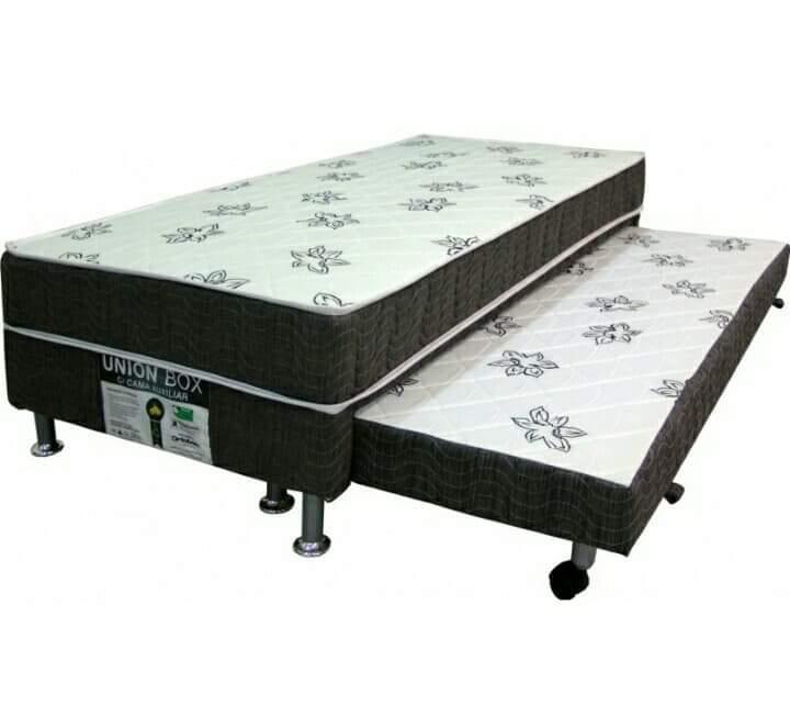 Cama Box Solteiro com Auxiliar Union Ortopédico - 188x88x43cm - Ortobom - 6.3 - PR - 6.2 - LD