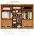 Roupeiro GR Potente 6P6G Europa 100%MDF - 250,5cm - 1.7/PR/RF 2