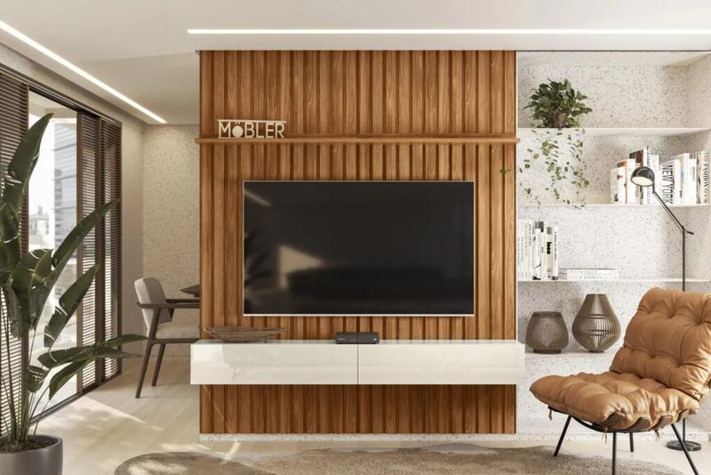 Painel Ripado Project com Kit Gaveta - 220cm - Mobler - 1.32 - PR