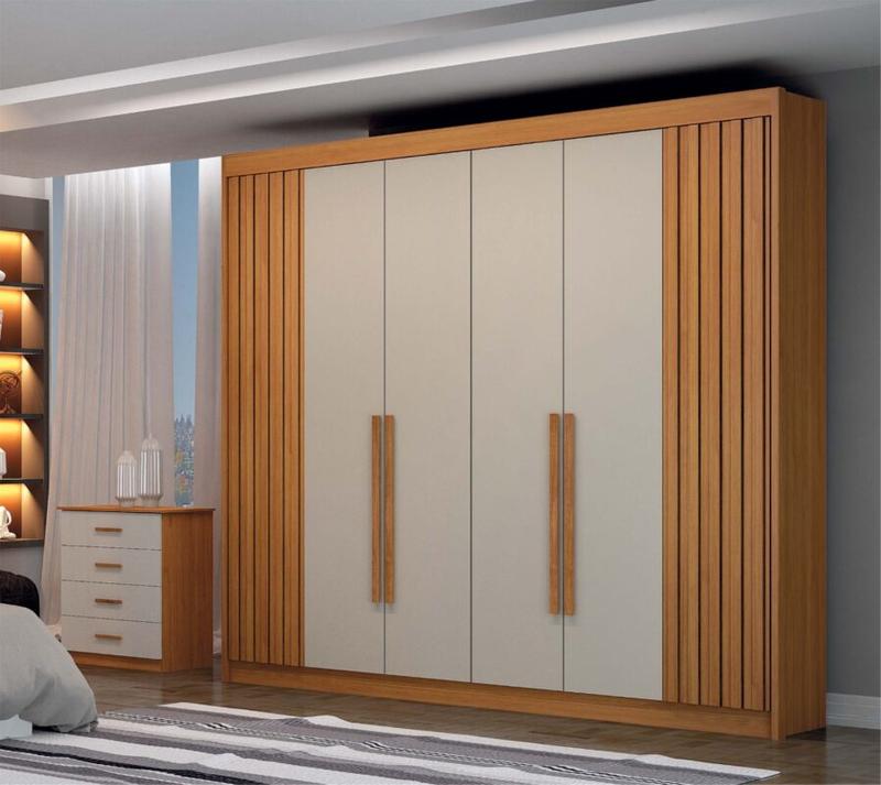 Roupeiro Guarda Roupa 6 Portas São Carlos - 235cm - 100% MDF - 1.3/PR