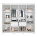 ROUPEIRO GUARDA ROUPA MILÃO MILANO 8P 4G MDF/MDP IMOP - 2,45m - 1.13/PR/1.22/SR 5