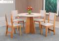 Mesa de Jantar Flipp Tampo Redondo 90x90 + 4 Cadeiras Sol - Viero - 5.5/TD 5.2/RF 1