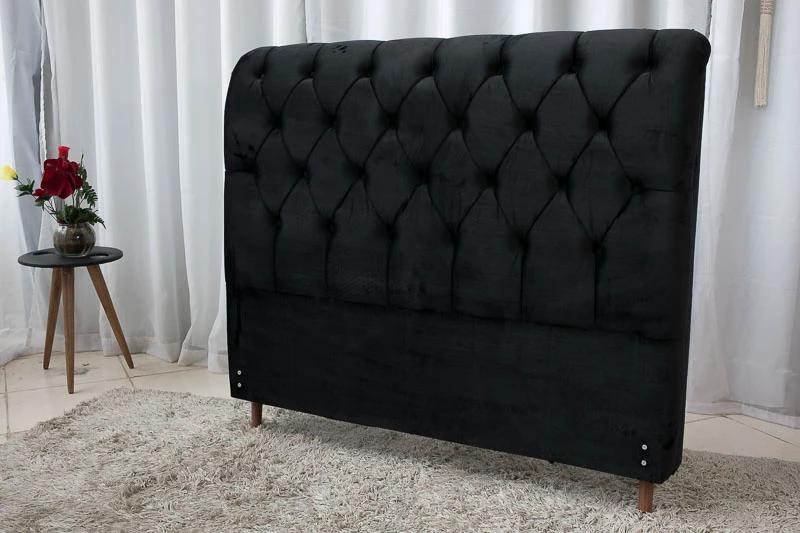 Cabeceira Casal Larg 1.40m Lavínia Veludo Suede ou Corino - 2.6 - RF