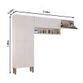 Armário Cozinha Madri 2 Peças Paneleiro + Aéreo  - 2.29m - Sallêto - 3.6 RF/LD/TD 4